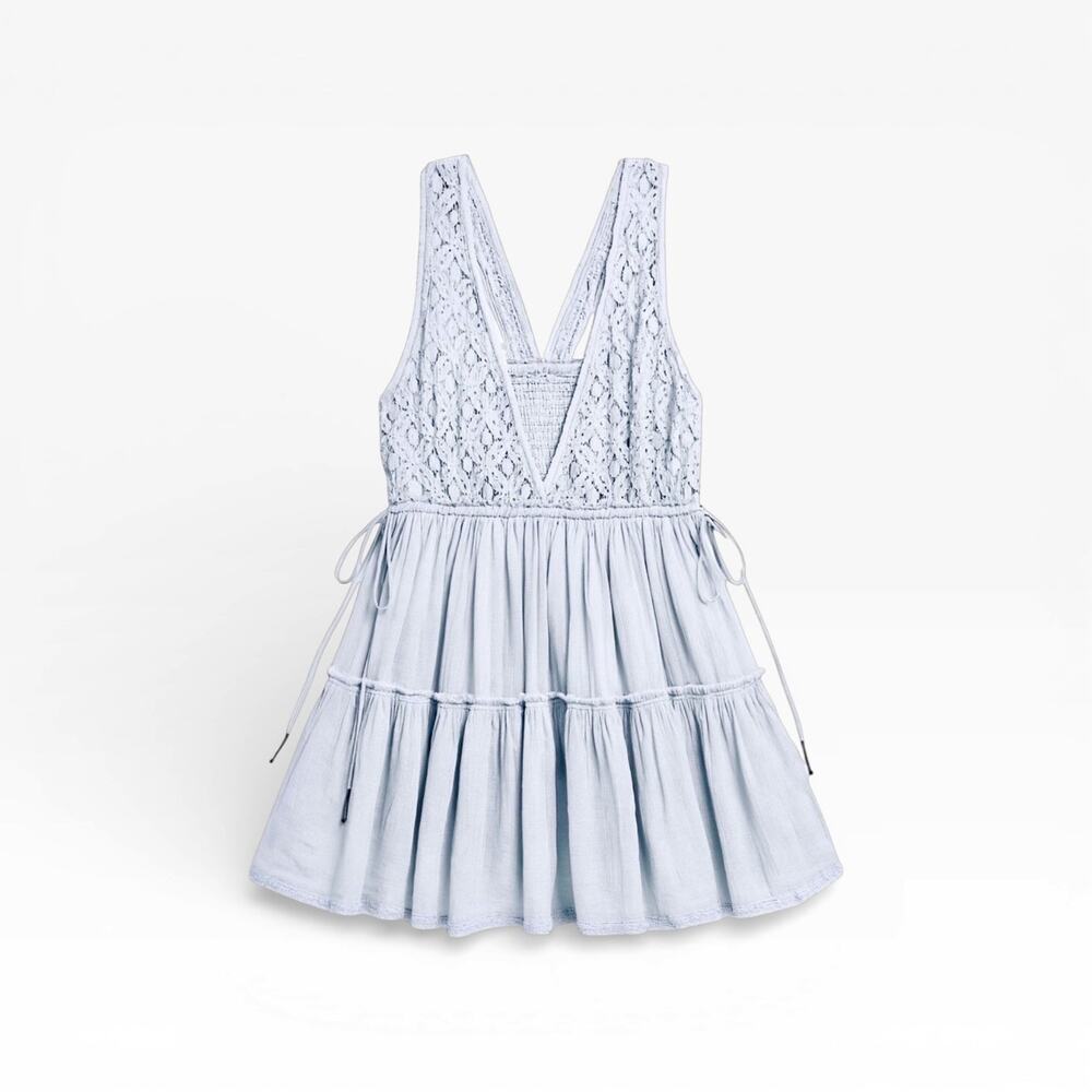 Free People Amalfi Romper Set in Pearl Blue - Size Large